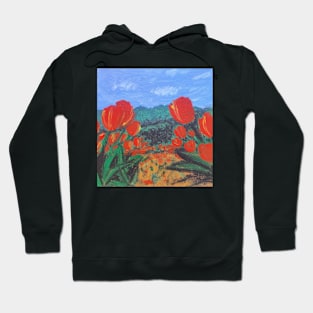 Red Tulips of the Valley Hoodie